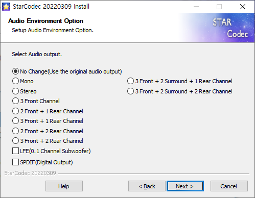 StarCodec - Audio Environment Option
